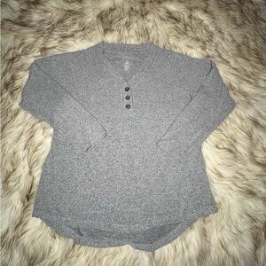 St. John's Bay Gray Button Down Shirt